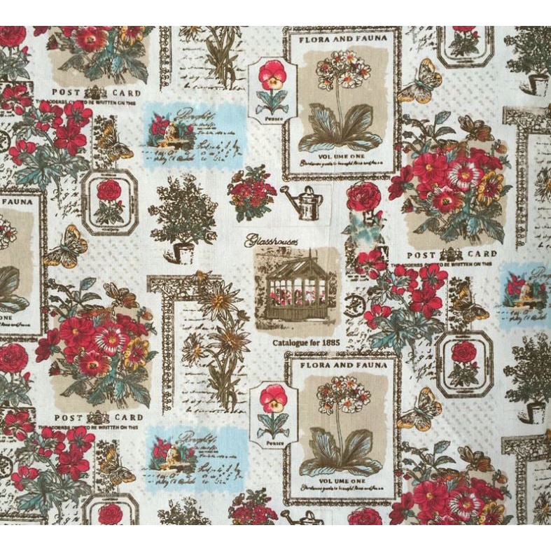 ⚡Sẵn nhiều mẫu⚡ Vải canvas họa tiết vintage, retro, kẻ caro, làm phông nền, DIY, may thảm, may túi