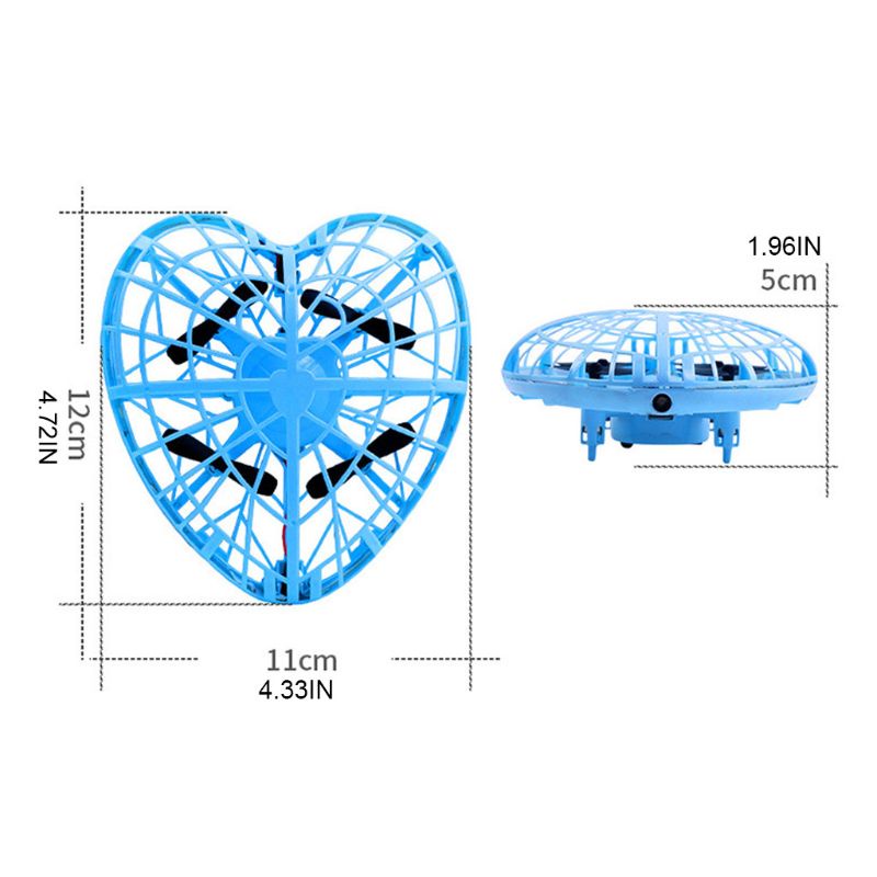 Wmmb Đồng Hồ Bay UFO Điều Khiển Từ Xa Hình Trái Tim