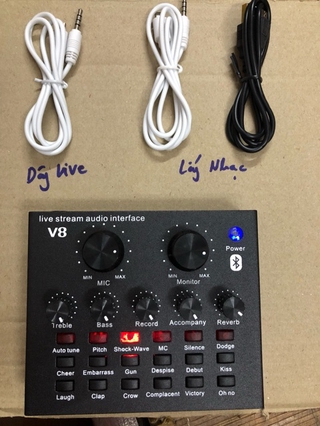 Soundcard V8 (bluetooth) thu âm bản tiếng anh