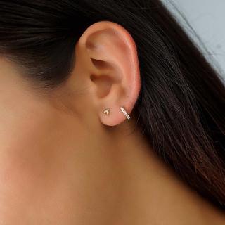 DFGF tai tròn đính đá zircon lấp lánh