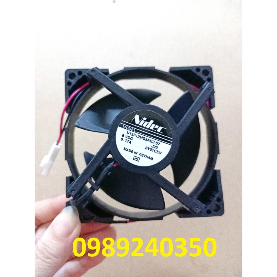 Quạt tủ lạnh Panasonic 8V DC - 2 dây (hình vuông 9x9cm)