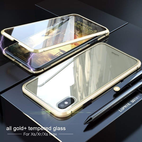 Ốp điện thoại khung kim loại từ tính bao phủ 360° cho iPhone 7 6S Plus XS MAX XR 8 | BigBuy360 - bigbuy360.vn