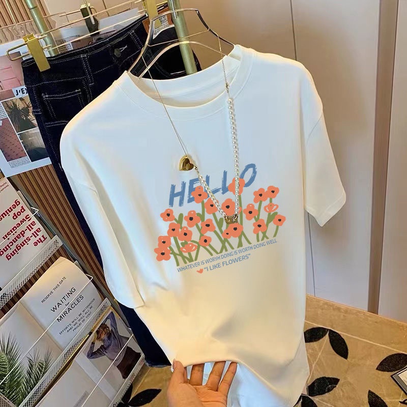 Áo Thun Tay Ngắn Dáng Rộng Thời Trang Mùa Hè Mới Cho Nữ