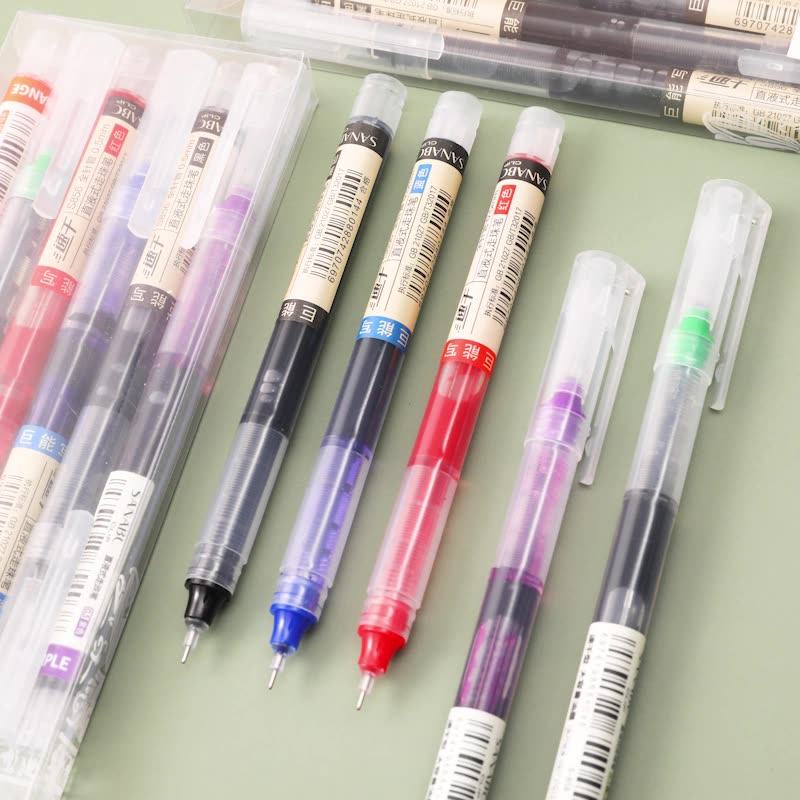 Bút gel dung lượng mực lớn, mau khô, ngòi kim, thích hợp cho học sinh, nhân viên văn phòng