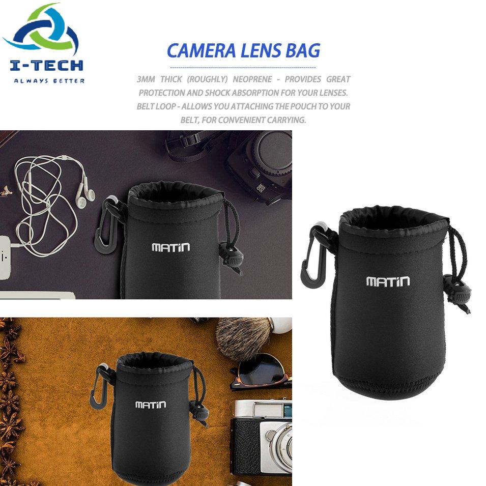 ⚡Khuyến mại⚡3mm thick  Neoprene Belt Loop Worldwide Matin Neoprene waterproof Soft Camera Lens Pouch bag Case Promotion