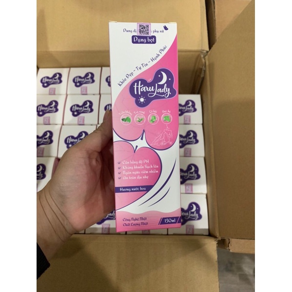 ⚡TẶNG BVS⚡ Dung dịch vệ sinh phụ nữ dạng bọt HARU LADY 150ml tinh chất trầu không, trà xanh, lô hội