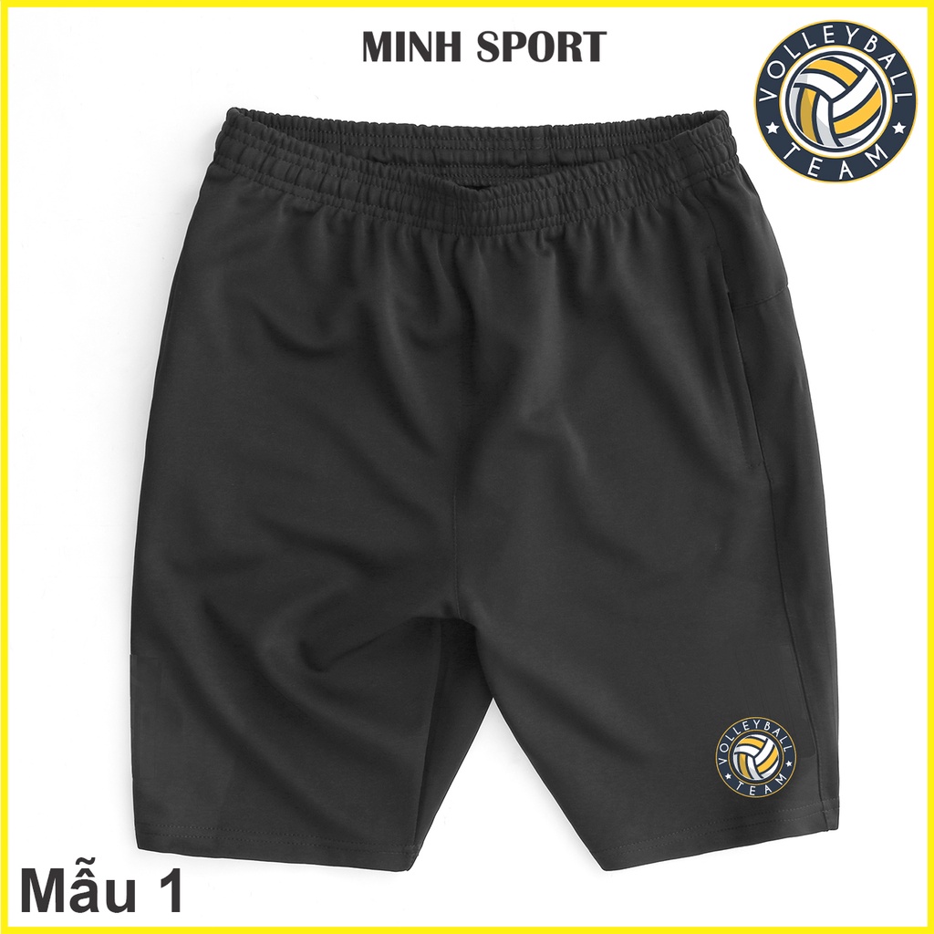 Quần Short Thể Thao Nam Bóng Chuyền Vải Thun Poly 2 Da Dày Dặn, Cao Cấp mã QUAN.25