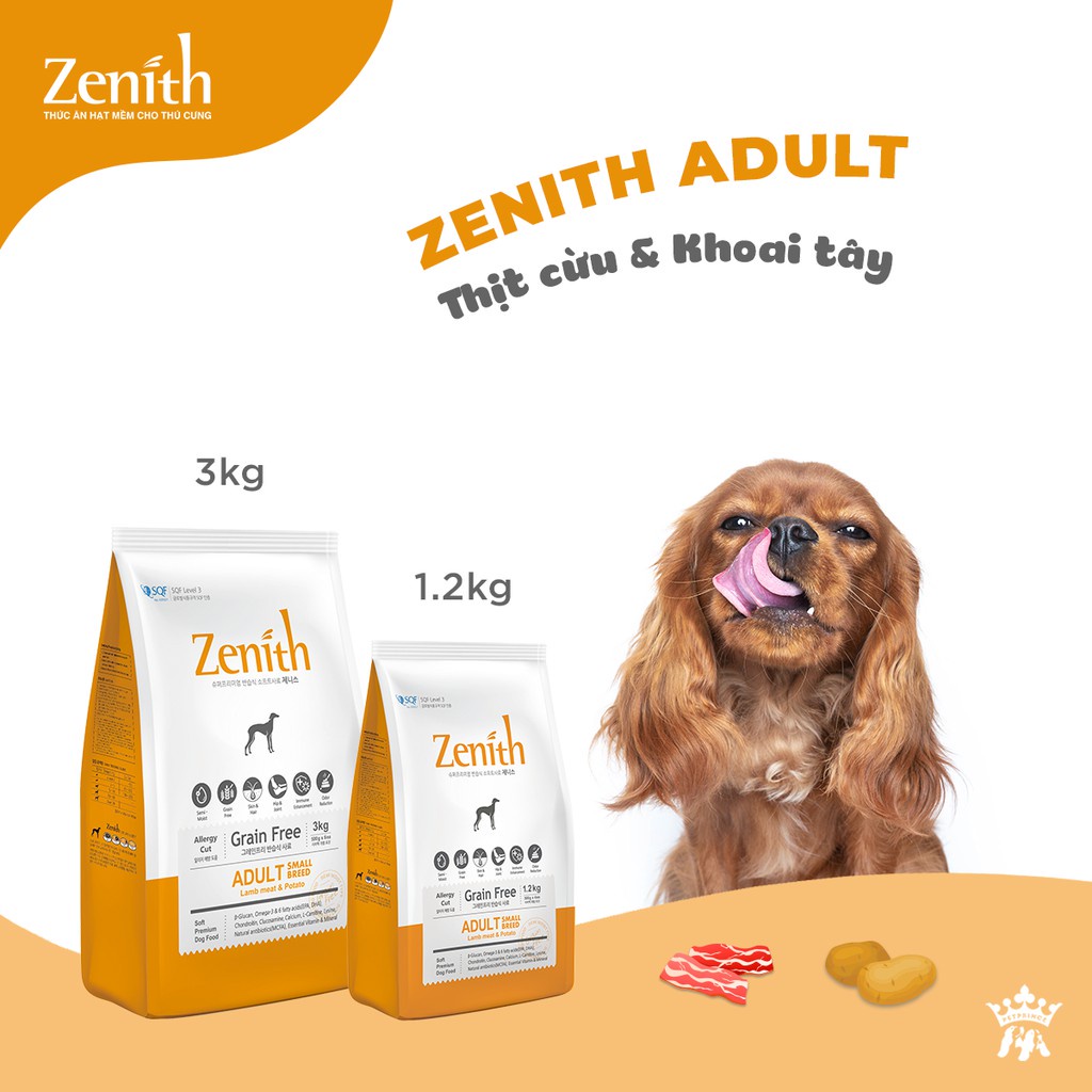 TÚI 300G/500G - HẠT MỀM ZENITH DÀNH CHO CHÓ