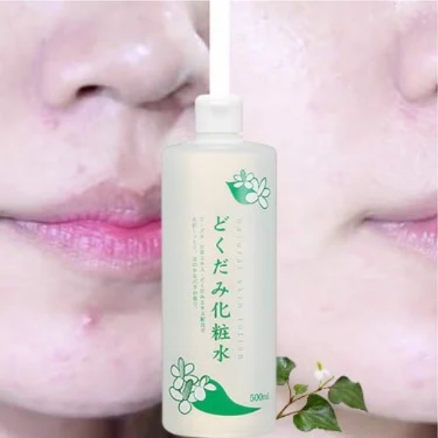 Nước hoa hồng Toner diếp cá tía tô Dokudami 500ml Nhật Bản giúp cải thiện da
