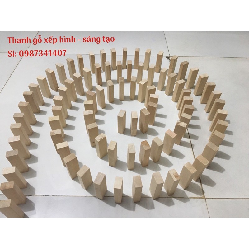 Bộ rút gỗ loại to xếp hình sáng tạo, mịn đẹp