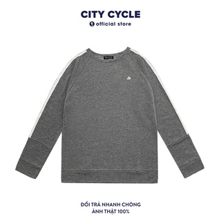 Áo Sweater 2 sọc logo seven City Cycle nỉ da cá cotton form rộng oversize unisex Local Brand