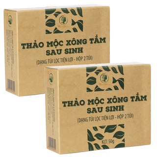 Giảm 35K - Đơn 339K  Combo 2 Hộp Thảo Mộc Xông Tắm Sau Sinh Wonmom  2 Túi