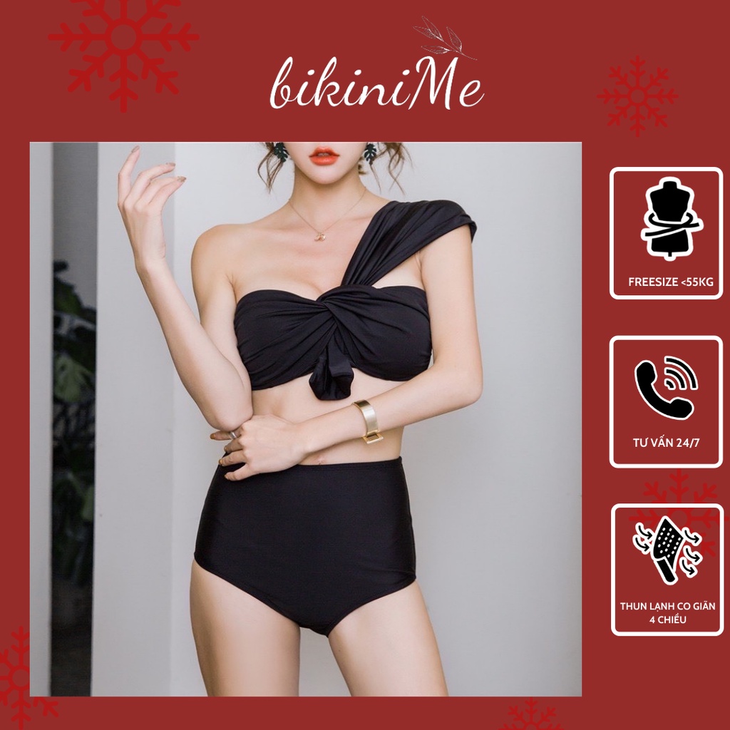 Bikini, đồ bơi hai mảnh tắm biển áo quây, quần nhún cạp cao sexy bikiniMe R41