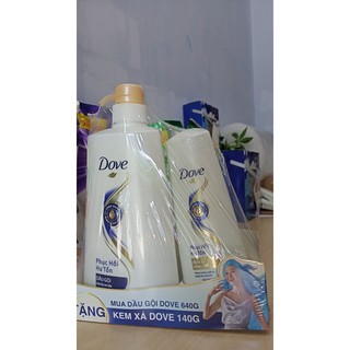 DẦU GỘI DOVE MỚI PHỤC HỒI HƯ TỔN 630g (Tặng dầu xả 140 g )