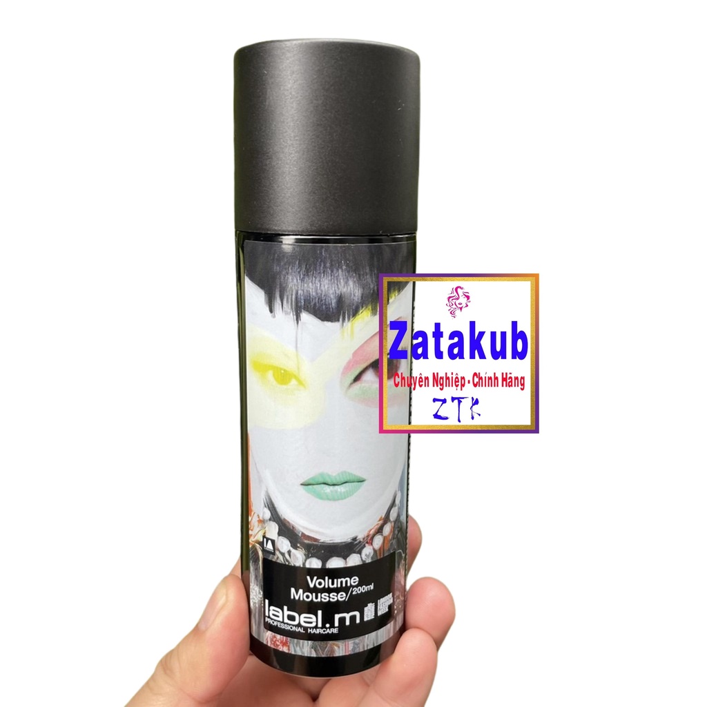 LABEL.M Kem bọt tạo kiểu giữ nếp và tạo độ phồng tóc Label.m Volume Mousse 200ml