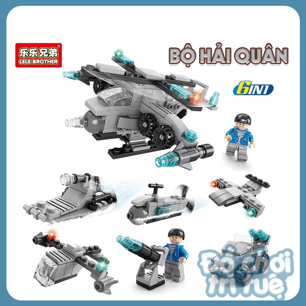 Bộ ghép hình Lego 6 trong 1 giá rẻ đề cho bé trai, bé gái - Đồ chơi trí tuệ Hà Nội