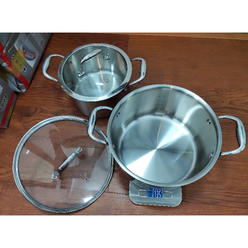 Nồi (bộ nồi) 3 lớp inox 304 (18/10) hàng OEM Trung Quốc theo tiêu chuẩn cao nhất (full option)