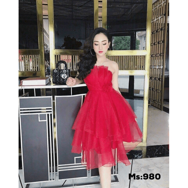 ĐẦM XÒE LƯỚI XẾP KIỂU CÔNG CHÚA SIÊU ĐẸP PU