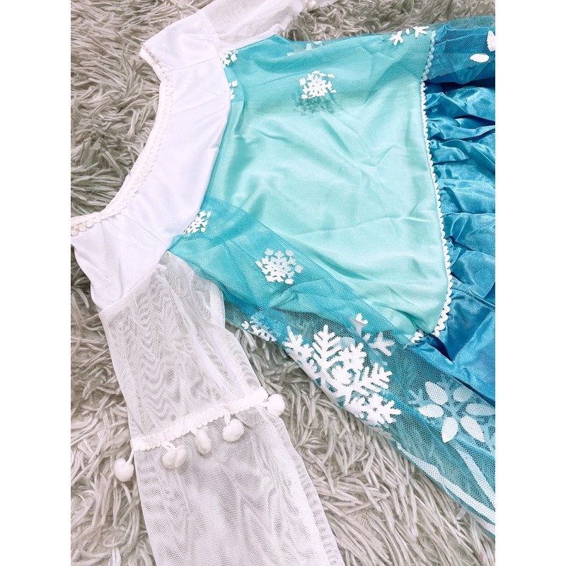 Váy hoá trang công chúa elsa cho bé màu xanh dễ thương - HN3