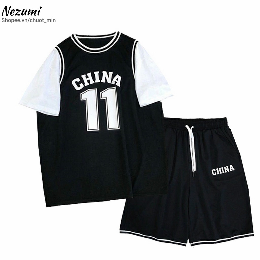Bộ quần áo thể thao bóng rổ China 11 unisex nam nữ