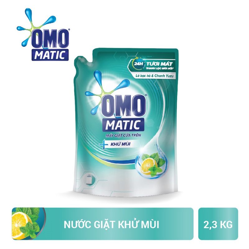 Nước giặt OMO Matic khử mùi 2,3KG (Cho máy giặt cửa trên)