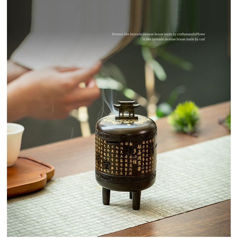 LƯ HƯƠNG XÔNG TRẦM, ĐỐT TRẦM BẰNG ĐỒNG NGUYÊN CHẤT