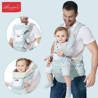 Địu ngồi cho bé  từ 0-36 tháng Chính hãng Aixintu For Baby 9 tư thế linh hoạt, 100% Cotton thoáng khí