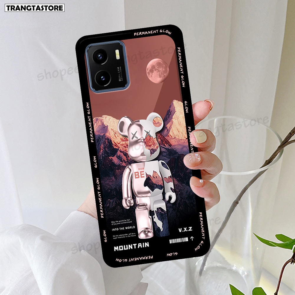 Ốp Vivo Y01 / Y15s / Y15a in hình gấu Bearbrick,Mountain,xanh,đen,đỏ giá rẻ