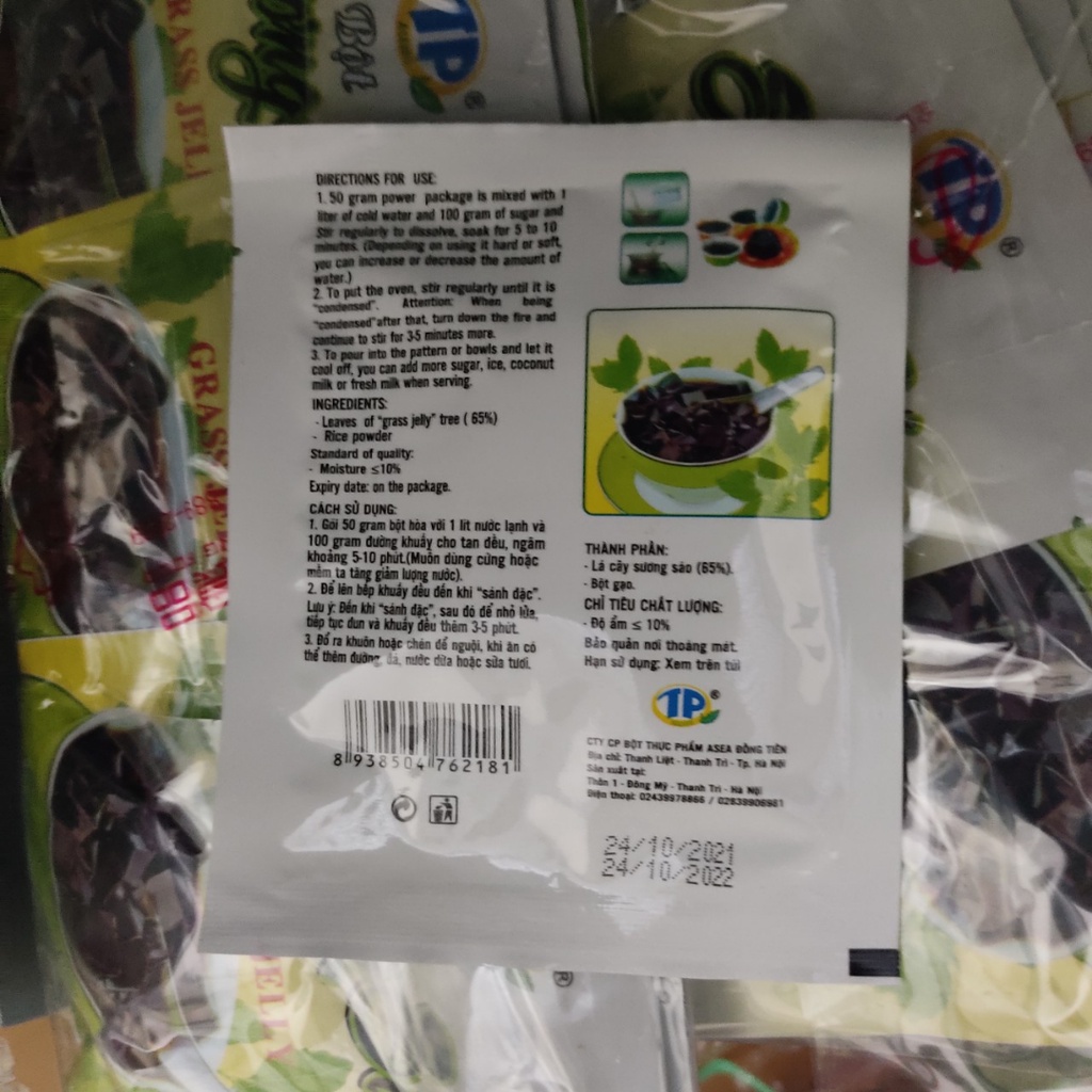 (sỉ thùng) sương sáo/thạch sương sáo 50g/gói-100 gói