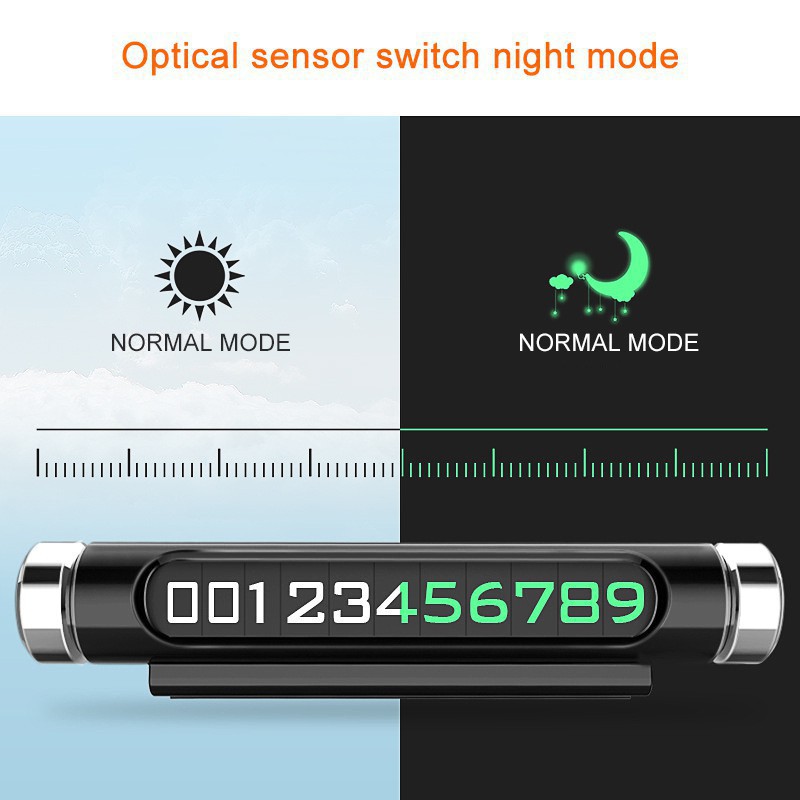 Bảng lưu số điện thoại đỗ xe tạm thời phát quang tự động xoay sáng tạo