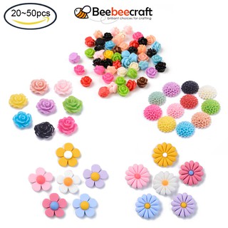 Bộ 50 bông hoa hồng từ resin với màu hỗn hợp
