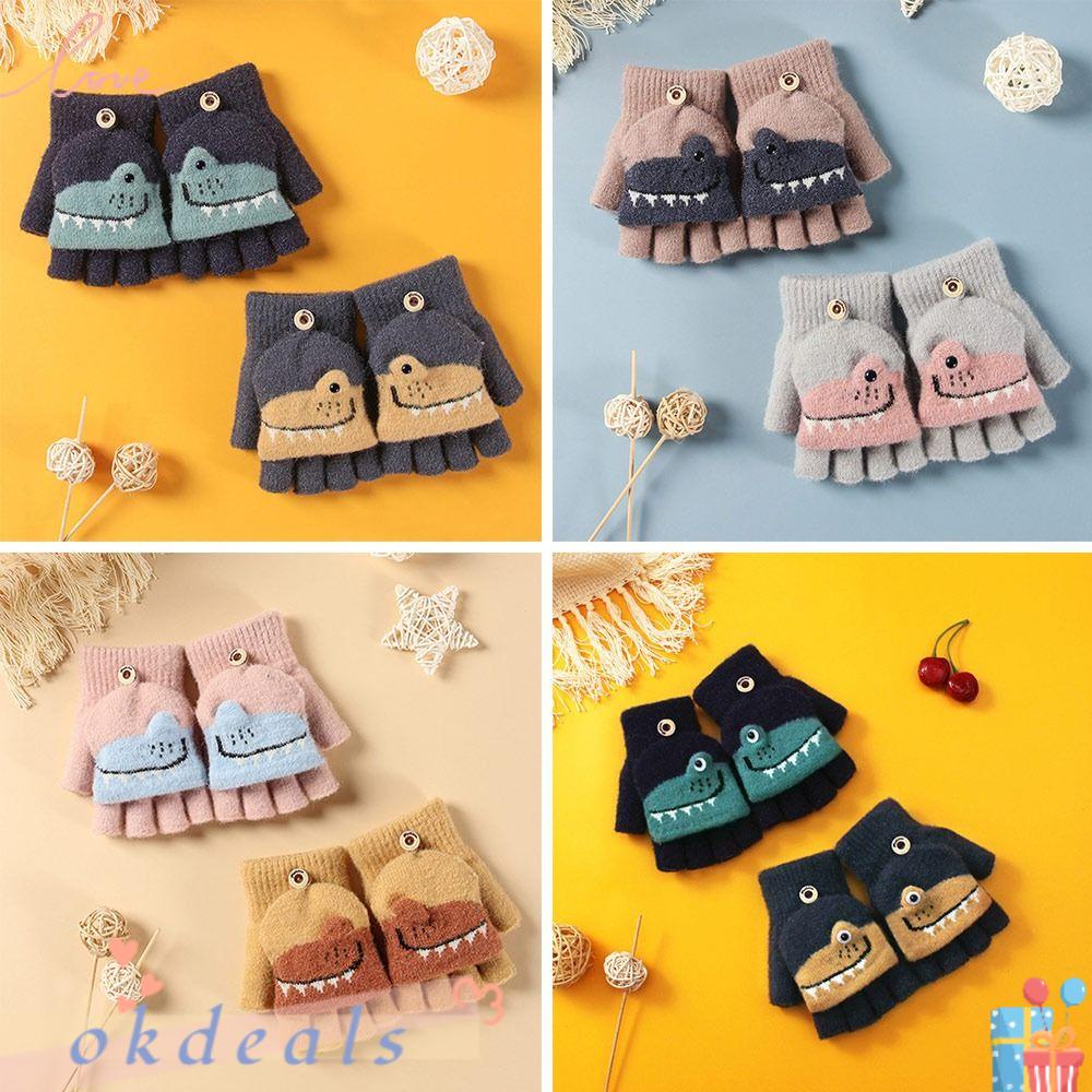 Găng Tay Lông Nhung Dày Dặn Giữ Ấm Mùa Đông Cho Bé