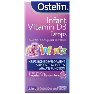 Ostelin Vitamin D3 Infant Drops bổ sung Vitamin D3 cho trẻ từ sơ sinh (80 giọt)