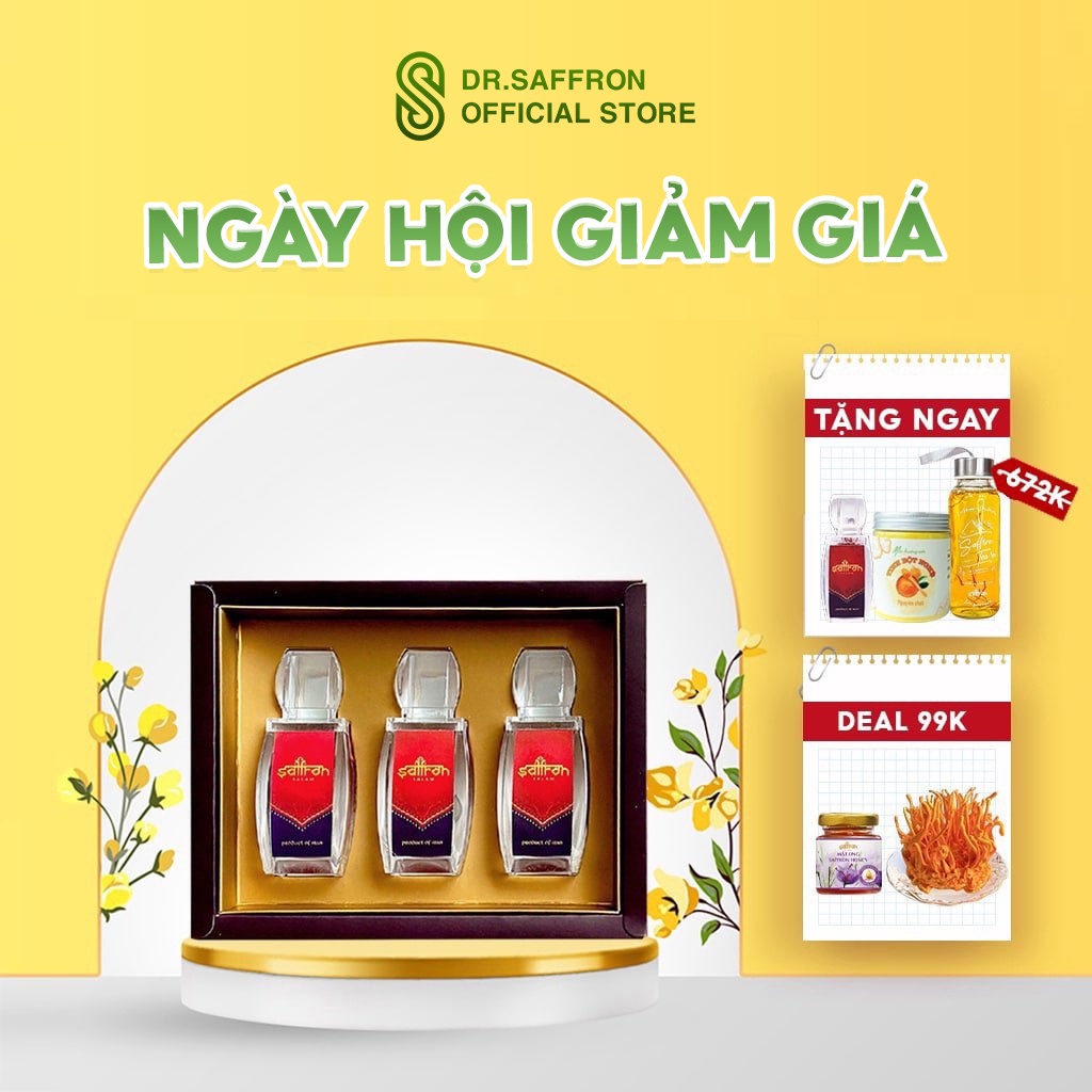 SET QUÀ Nhụy Hoa Nghệ Tây SAFFRON SALAM 3Gr tặng 1Gr