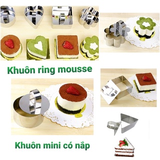 Khuôn Ring mousse có nắp bằng inox
