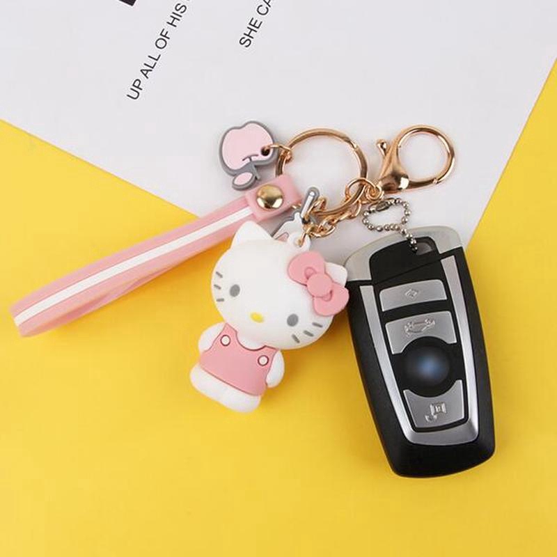 Dây Móc Khóa Kim Loại Hình Hello Kitty Đáng Yêu