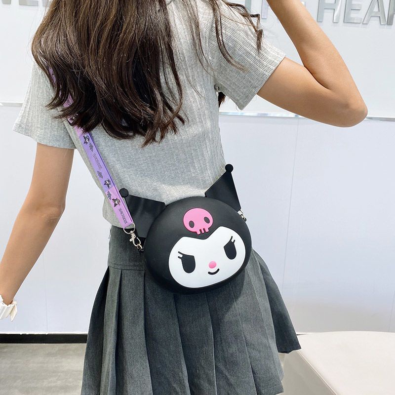 Túi Đựng Điện Thoại Di Động Tai Nghe Đa Năng Kawaii Sanrios Kuromi Bằng Silicon