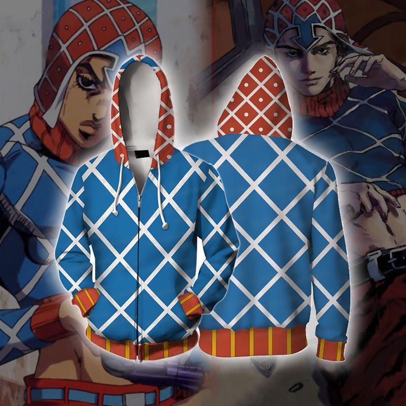 Áo hoodie in họa tiết 3D cosplay nhân vật Mista trong truyện JOJO'S BIZARRE ADVENTURE