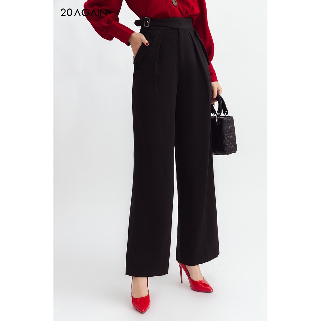 Quần Âu Cạp Đai Cài 20AGAIN QAA0908
