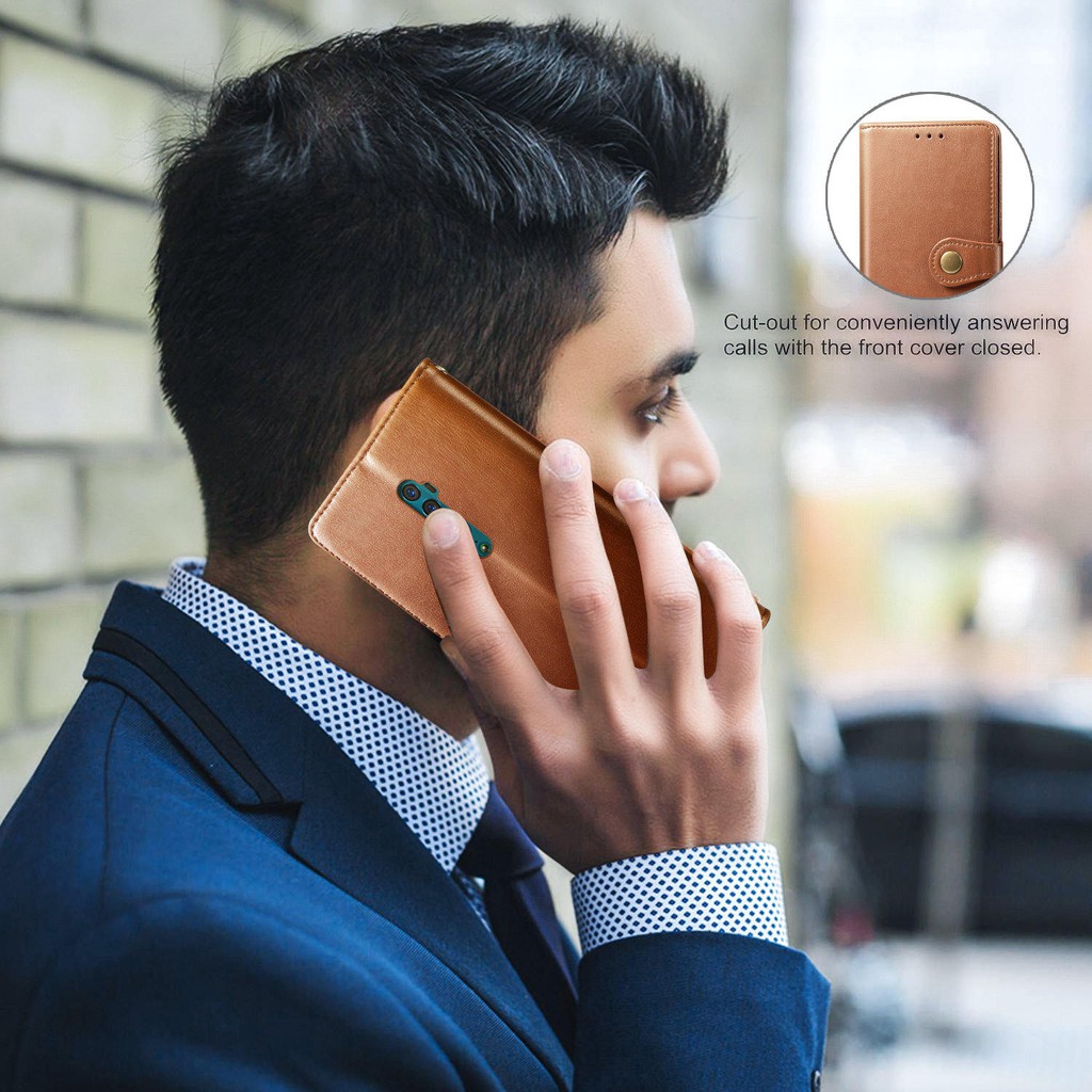 Bao da điện thoại PU kèm ví đựng thẻ và giá đỡ cho Oppo A5 2020 A9 A11X A7 A9 F11 Pro Realme 3 Pro Reno 10X Zoom 5G | BigBuy360 - bigbuy360.vn