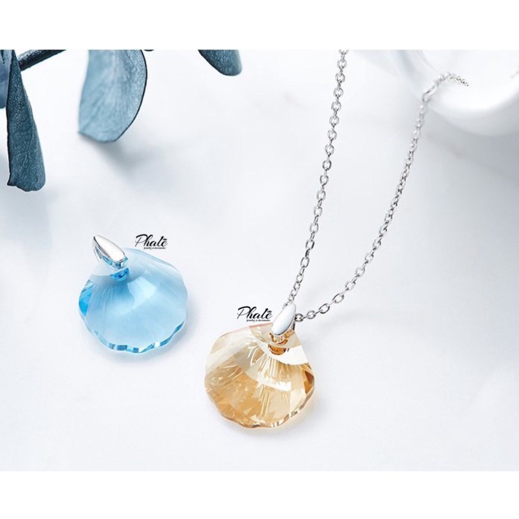Mặt Dây Chuyền Pha Lê Swarovski Hình Vỏ Sò S16mm