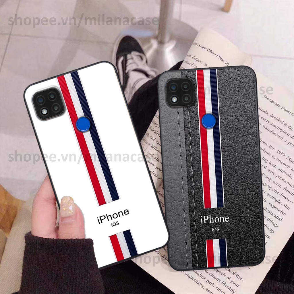 Ốp Xiaomi Redmi 9C in giả da phong cách thể thao, cá tính, thời trang