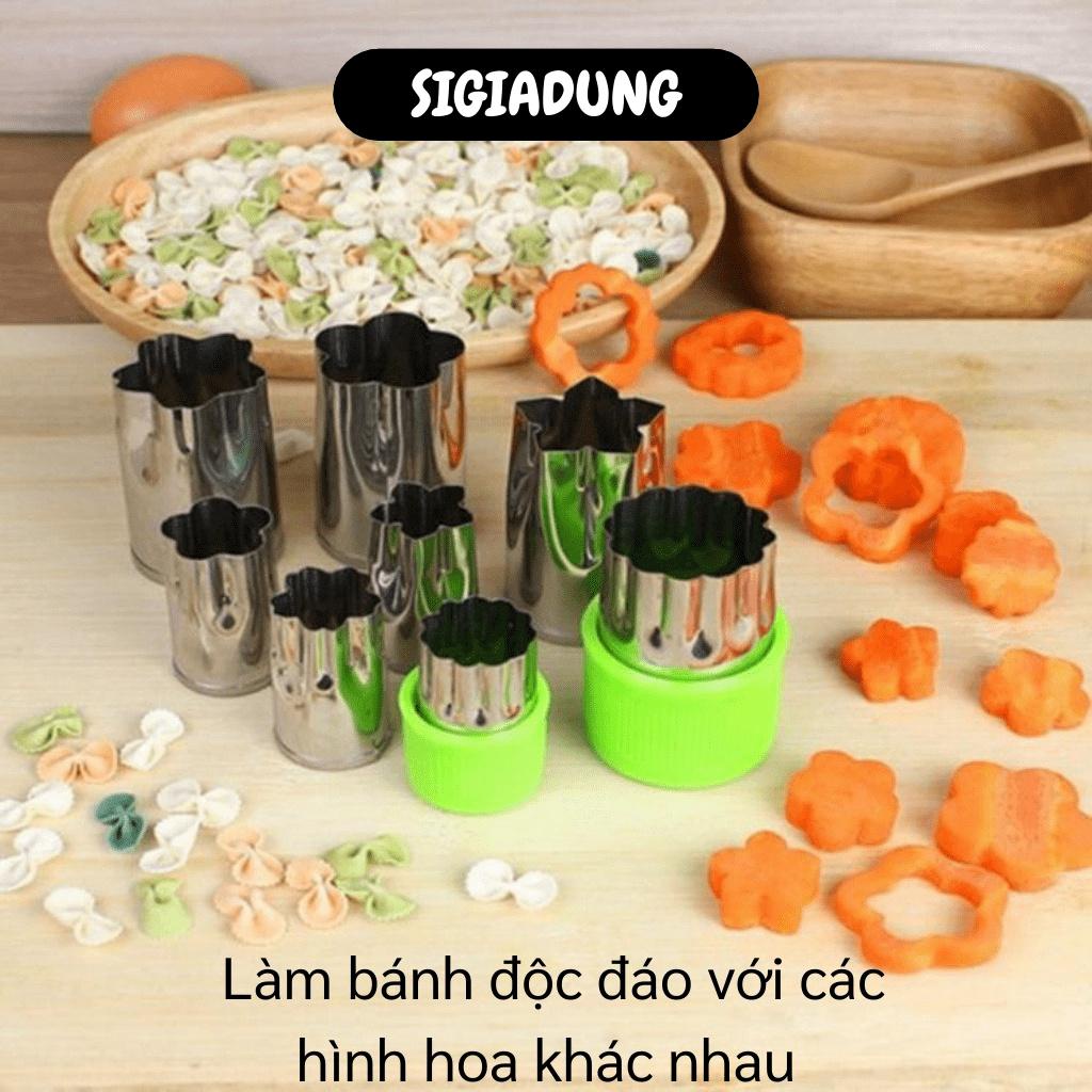 [SGD] Tỉa Rau Củ - Khuôn Tạo Hình Củ Quả, Rau Cầu, Bánh Quy 8 Món Cho Bé Bằng Thép Không Gỉ  4001