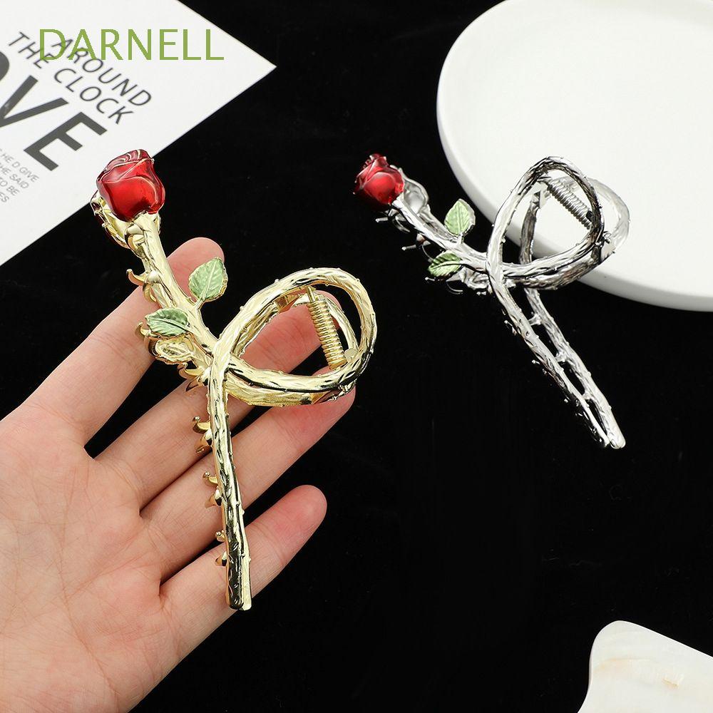 Kẹp Tóc Kim Loại Họa Tiết Hình Học/Hoa Hồng Nhiều Màu Sắc Phong Cách Hàn Quốc