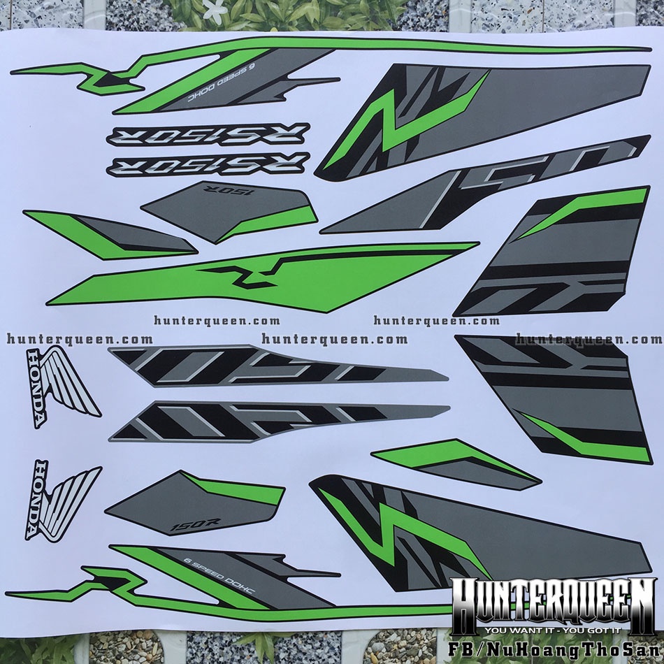 Tem xe Winner. GTR xe đen, tem xanh lá. Thay đổi màu sắc và chi tiết theo yêu cầu. Sắc nét, bền màu, chống nước