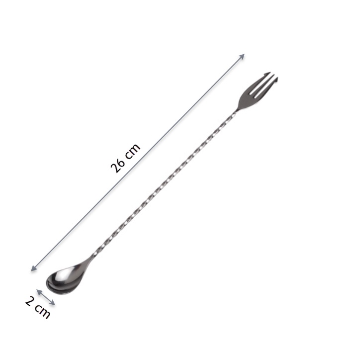 Muỗng Khuấy Bar Spoon Inox 2 Đầu