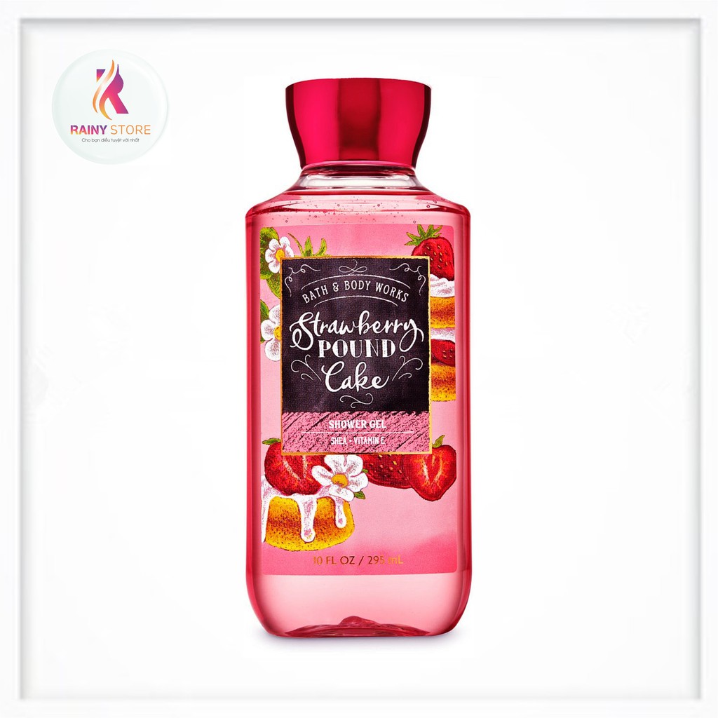 Gel tắm Bath & Body Works Strawberry Pound Cake 295ml