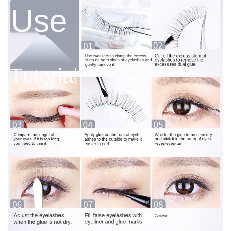 Cặp lông mi giả tự dính trang điểm nude tự nhiên và dài