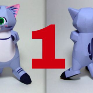 Mô hình giấy anime cat siêu dễ thương