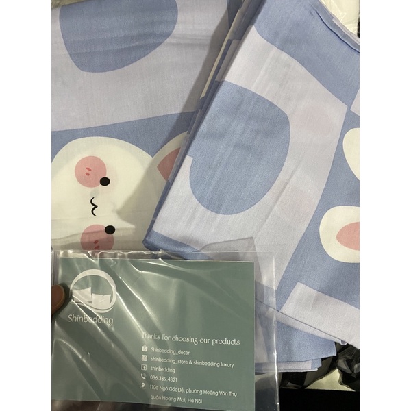 Set Ga Và Vỏ Gối Cotton ,Chất Cotton Thô, Thoáng Mát, Thấm Hút- Shinbedding